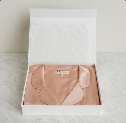 Cloud nine pink satin pyjama - pink,